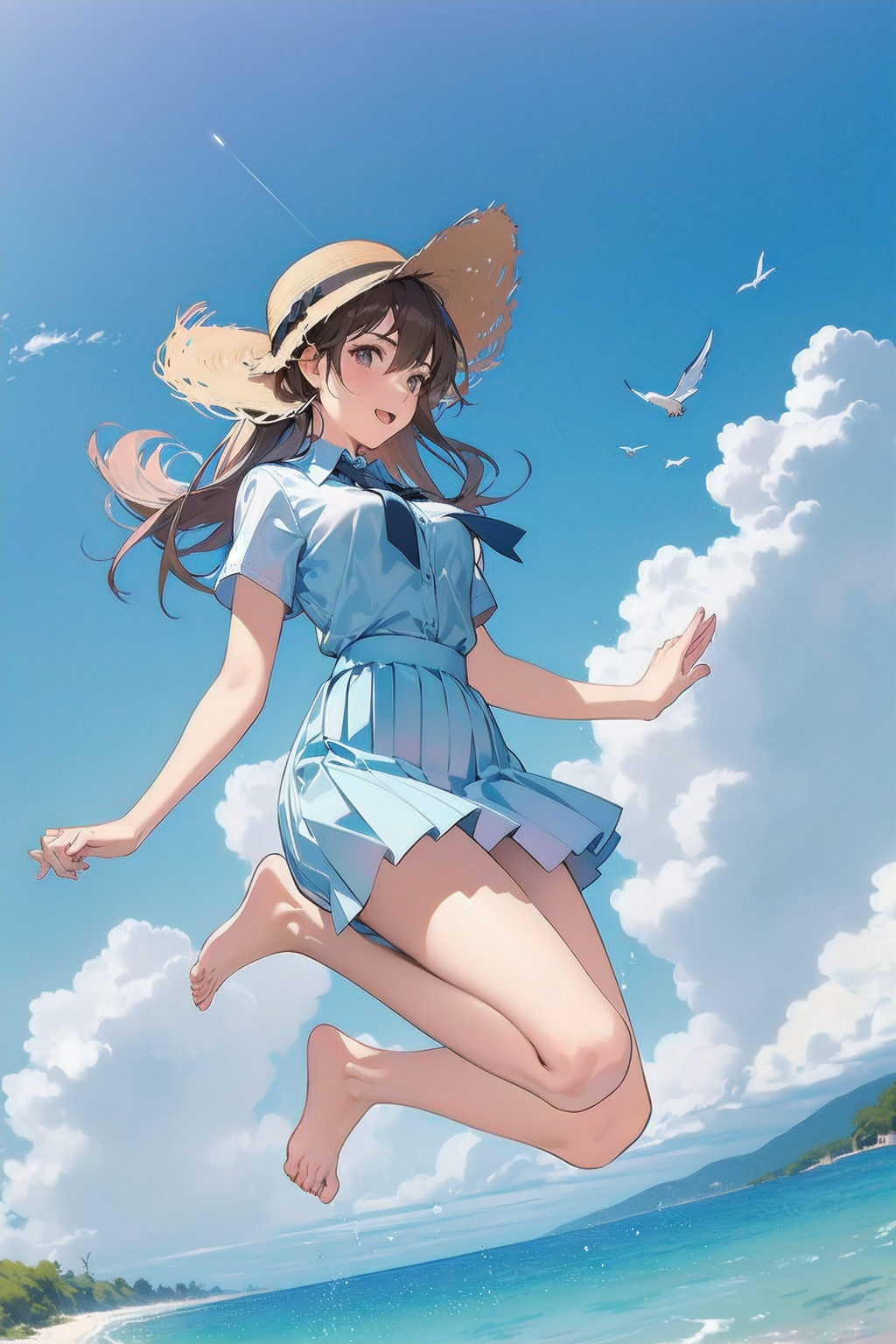 夏の日の放課後の一場面（海に飛び込んじゃえ！♡）01