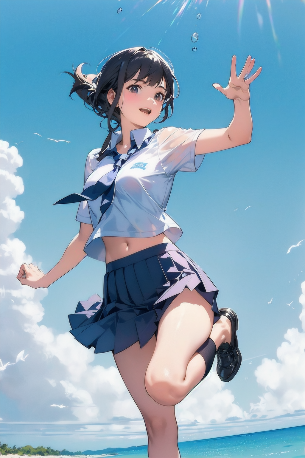 夏の日の放課後の一場面（海に飛び込んじゃえ！♡）01