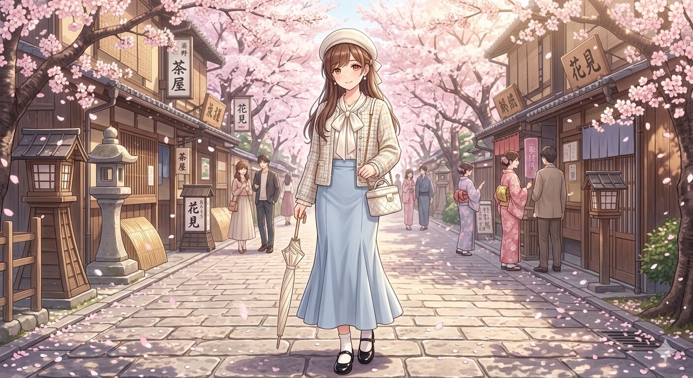 これからお花見デートなの♪