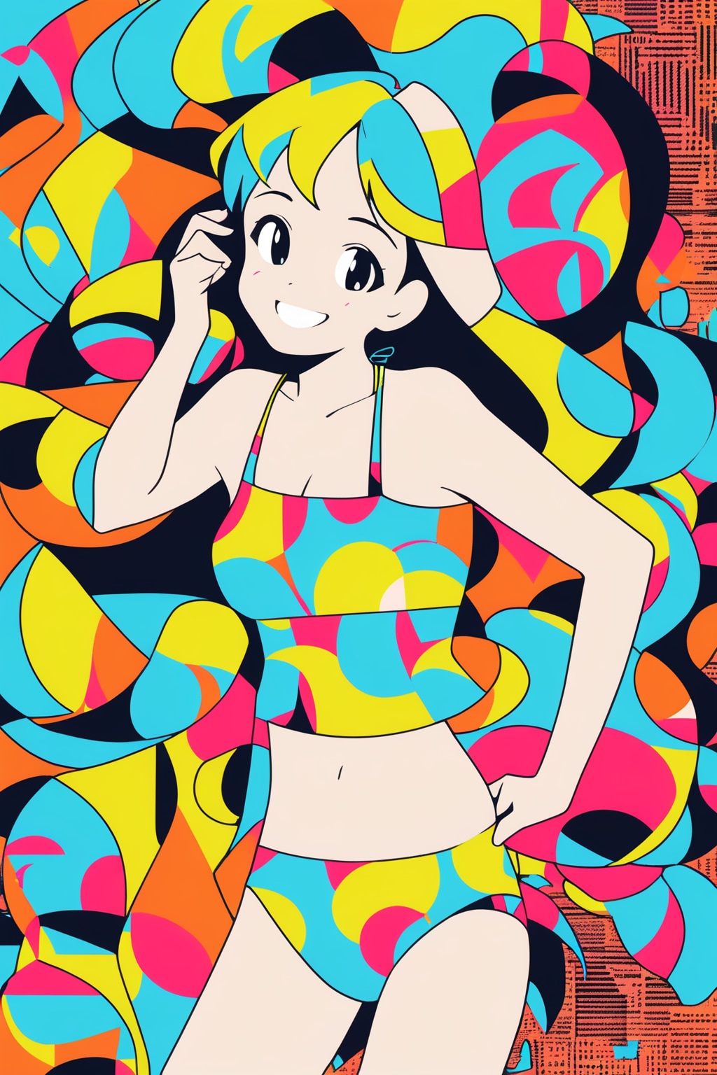 フラットカラー＆ポップアート実験