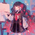 絵を描く女の子 3枚目