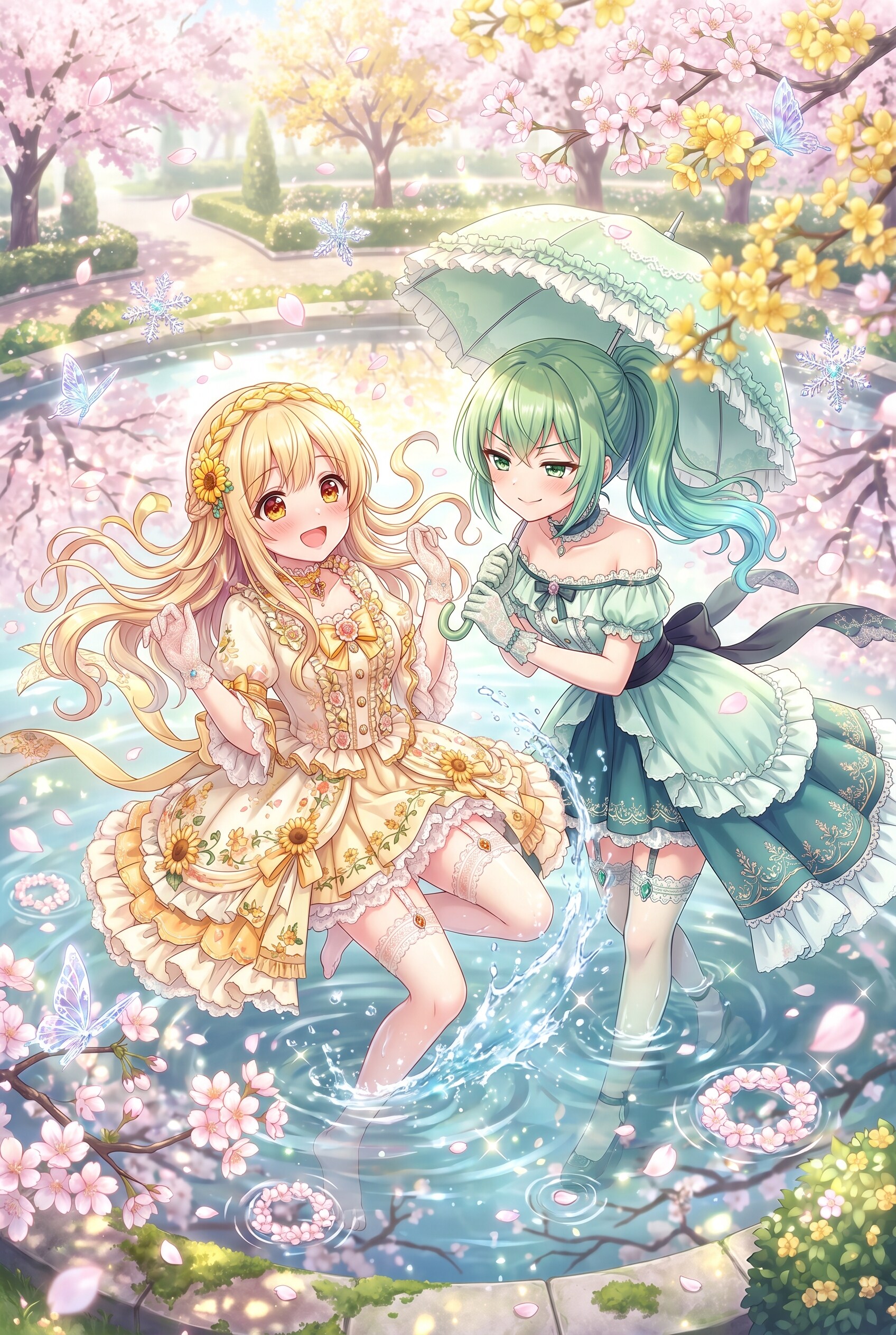 花影嬉遊の双姫