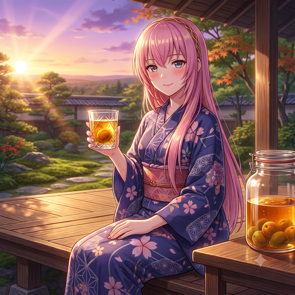 自家製梅酒とルカさん