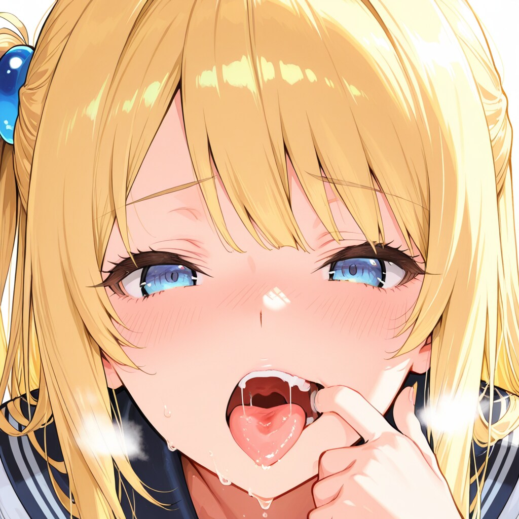 口も見せる２