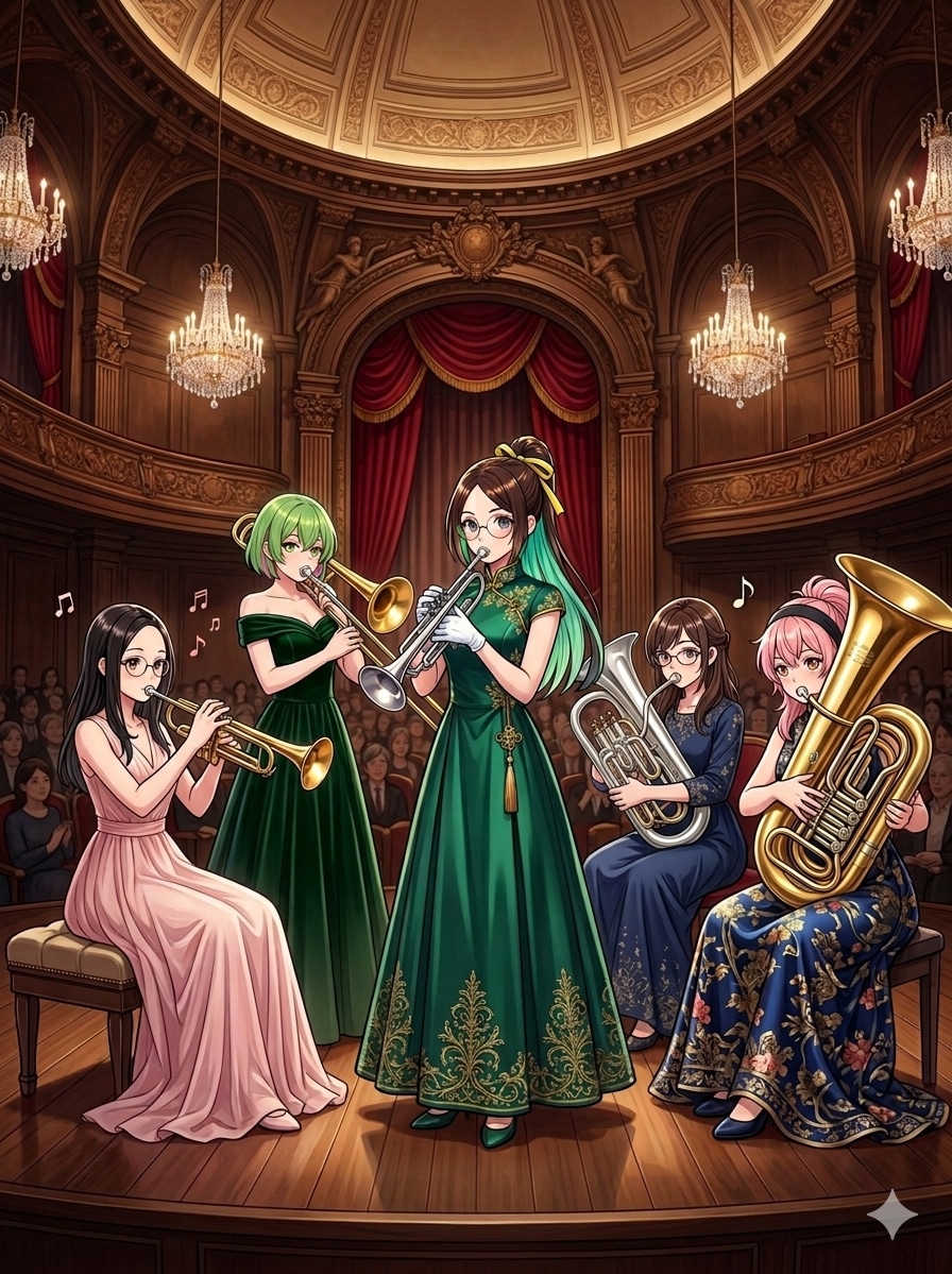 <全員>ドレスアンサンブル | の人気AIイラスト・グラビア