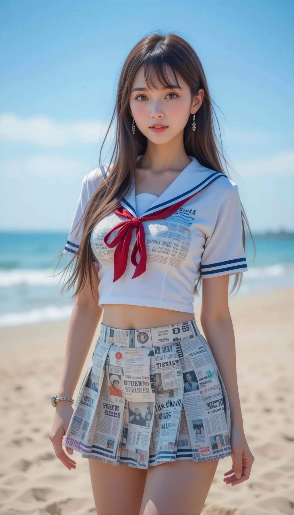 新聞紙制服の君