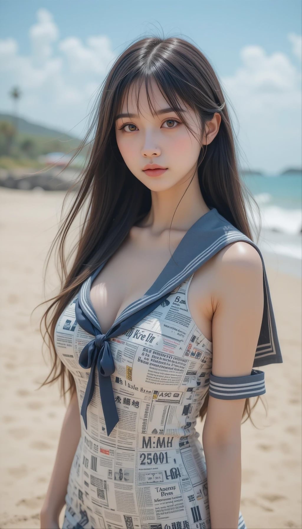 新聞紙制服の君