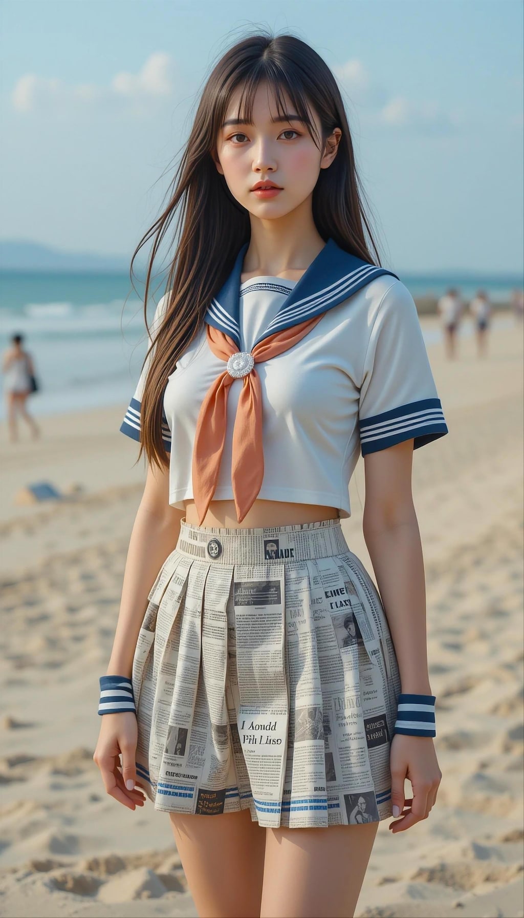 新聞紙制服の君