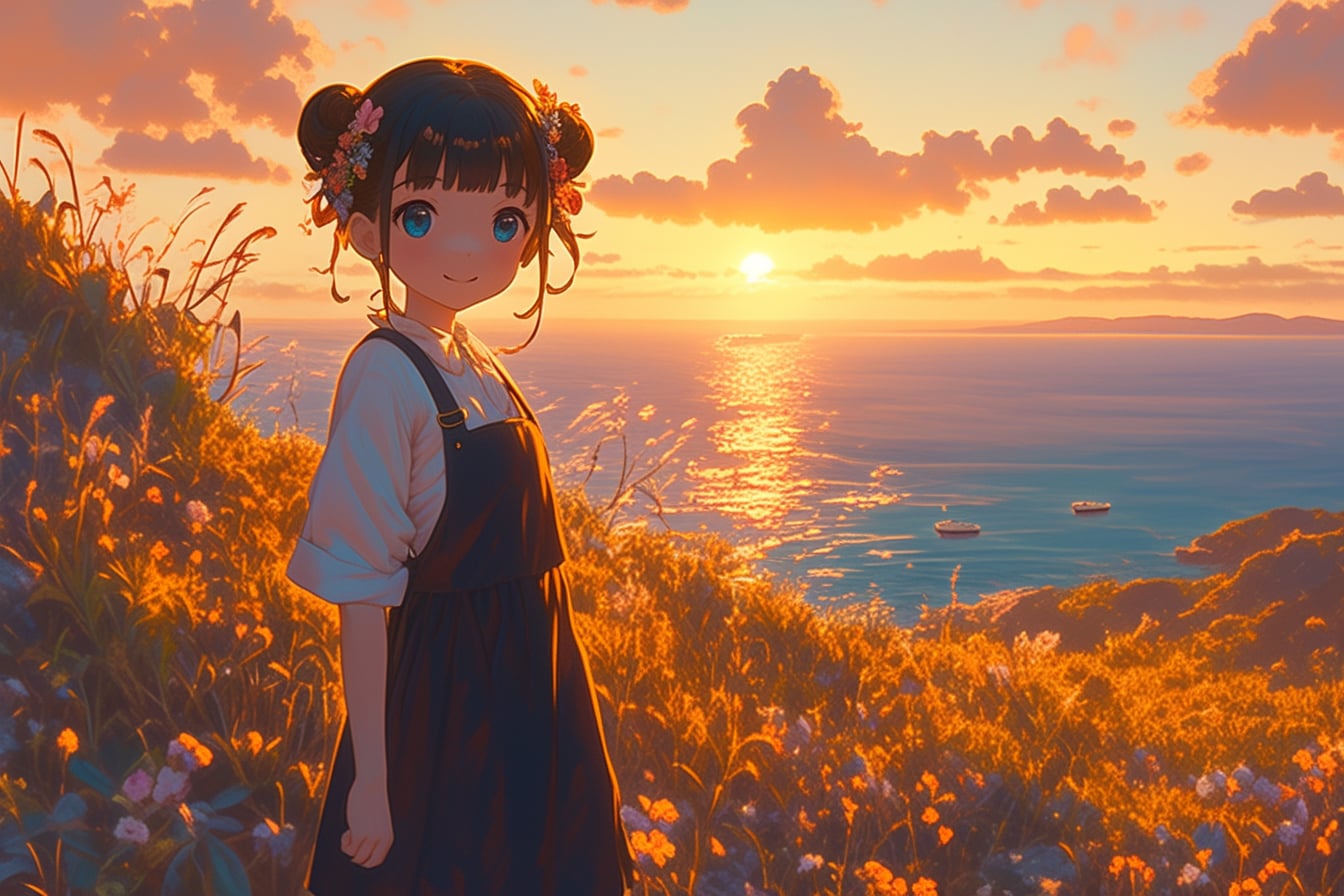 夕暮れのおだんごちゃん🍡✨138 | の人気AIイラスト・グラビア