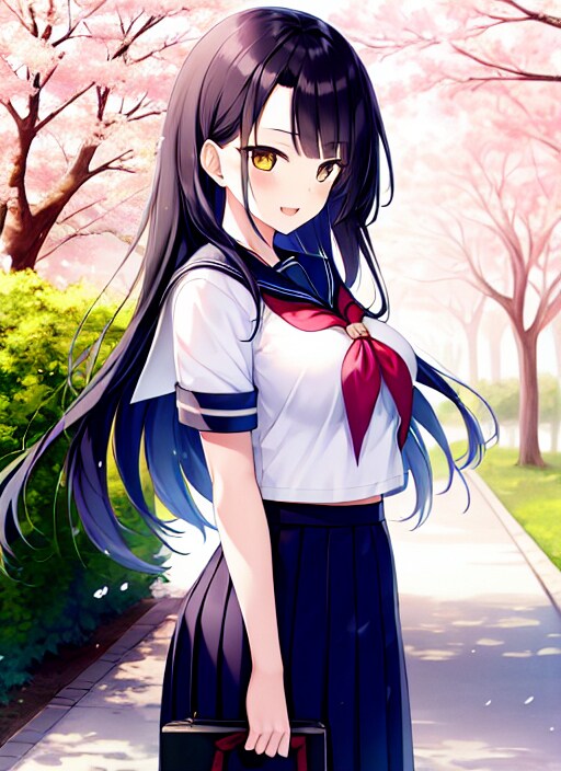 桜並木 | の人気AIイラスト・グラビア