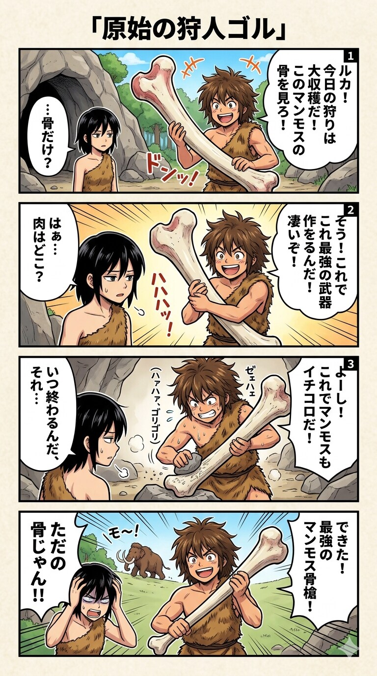 謎マンガ 原始時代