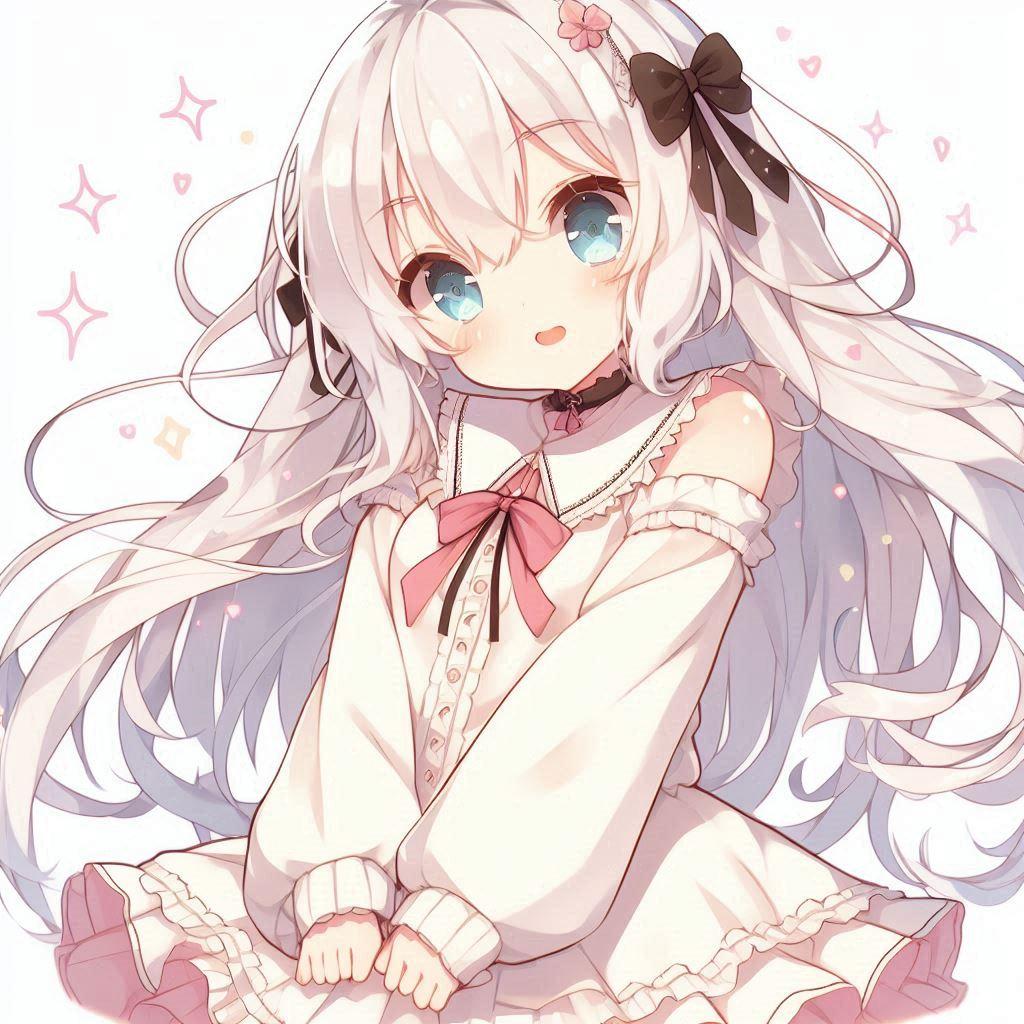 白髪の可愛い女の子【156】