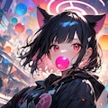 風船ガムウォーキング【ブルアカ・杏山カズサ】 3枚目
