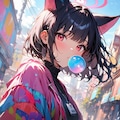 風船ガムウォーキング【ブルアカ・杏山カズサ】 2枚目