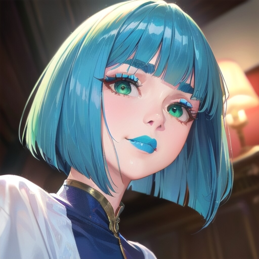 青リップの女性〈２〉