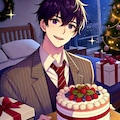 クリスマスケーキと、黒髪短髪男性★その2(12枚) 4枚目