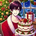 クリスマスケーキと、黒髪短髪男性★その2(12枚) 2枚目