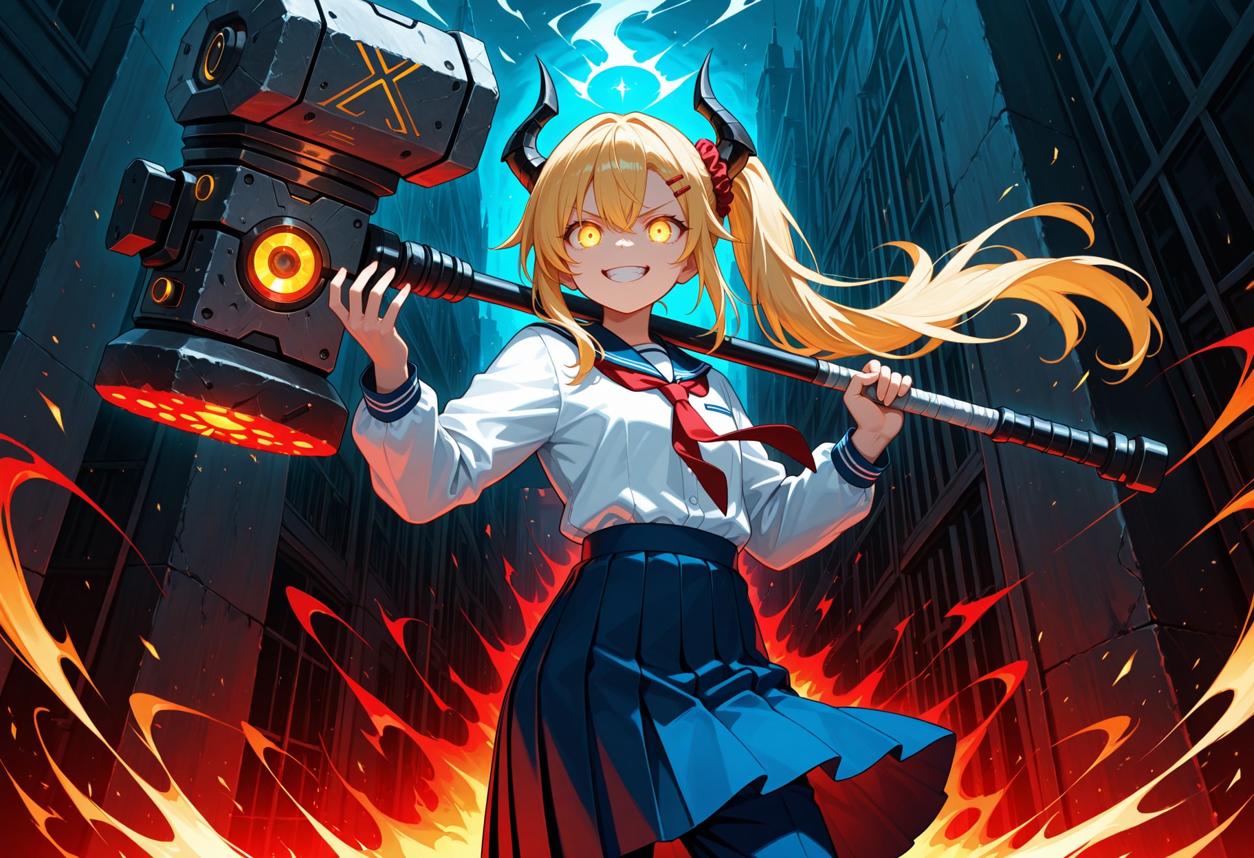 ハンマー女鬼高生さん | の人気AIイラスト・グラビア