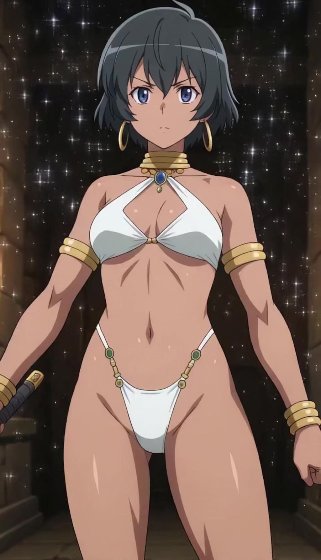 （後編：ダ〇まち風♪二次創作パラパラ疑似アニメ）モブっ娘アマゾネスちゃんVS美少女モンスター！・・モブアマゾネスなのにモブっぽくない美少女モンスターに勝つ！大金星♪
