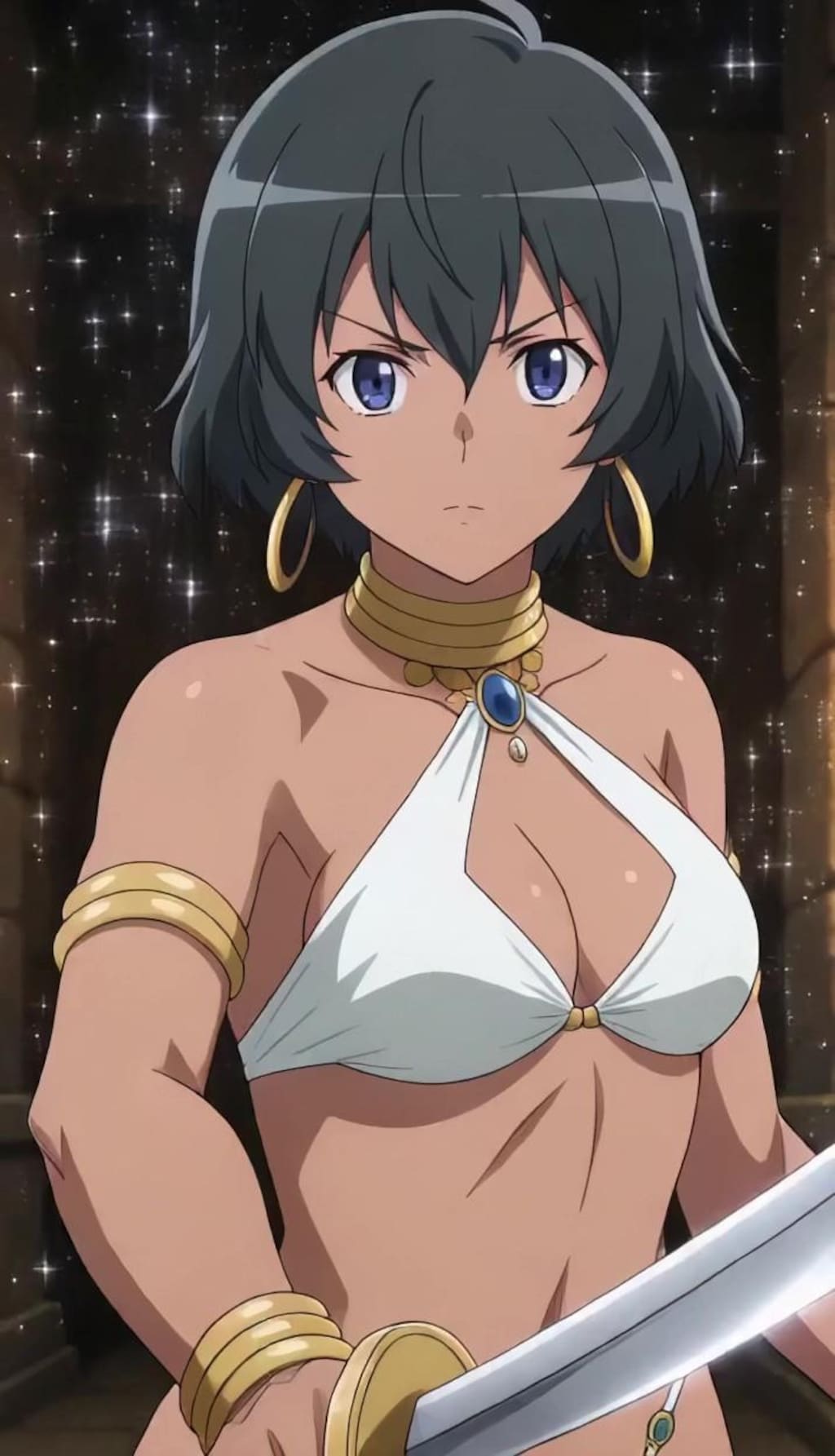 （後編：ダ〇まち風♪二次創作パラパラ疑似アニメ）モブっ娘アマゾネスちゃんVS美少女モンスター！・・モブアマゾネスなのにモブっぽくない美少女モンスターに勝つ！大金星♪