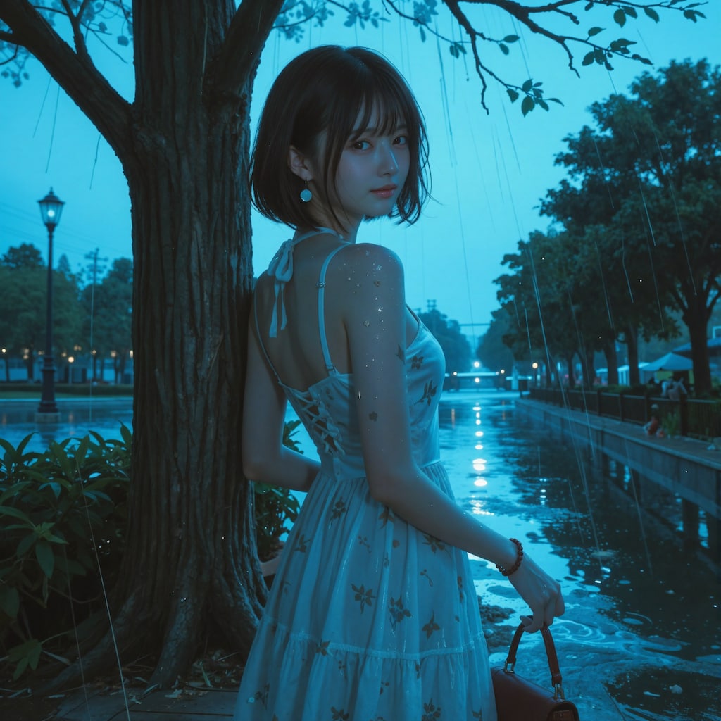 急な雨でぬれちゃったね