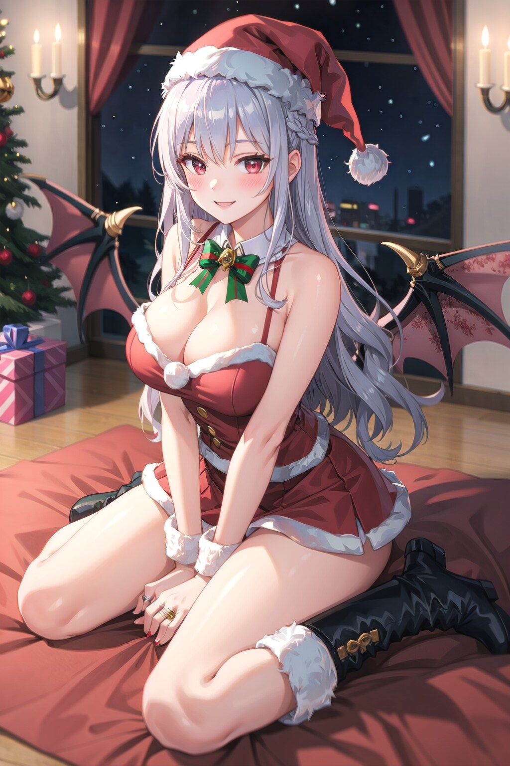 サンタ女王の太腿