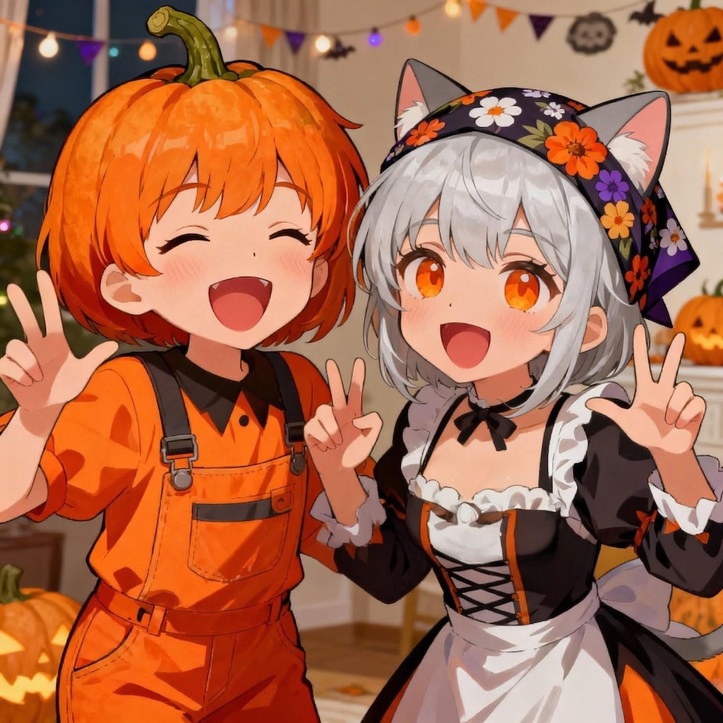 クランとフロルのハロウィンエンジョイ