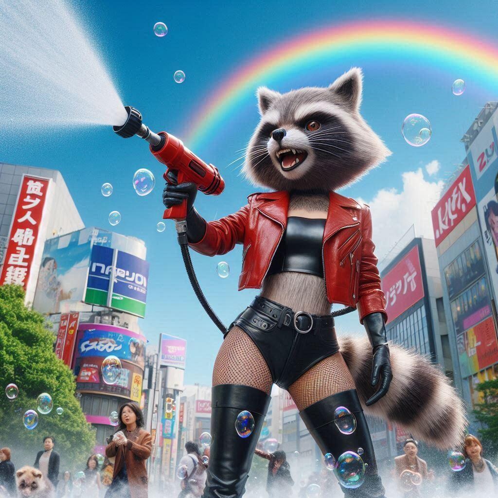 アライグマ娘は綺麗好き