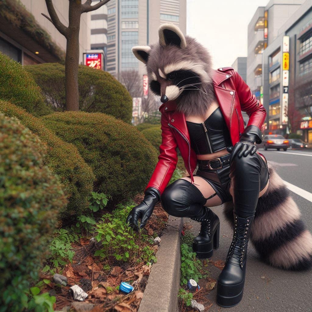 アライグマ娘は綺麗好き