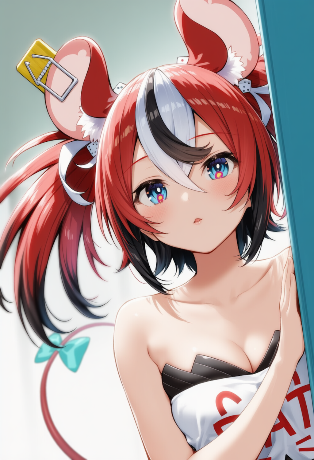 べーちゃんが物陰からジッと見つめているだけ