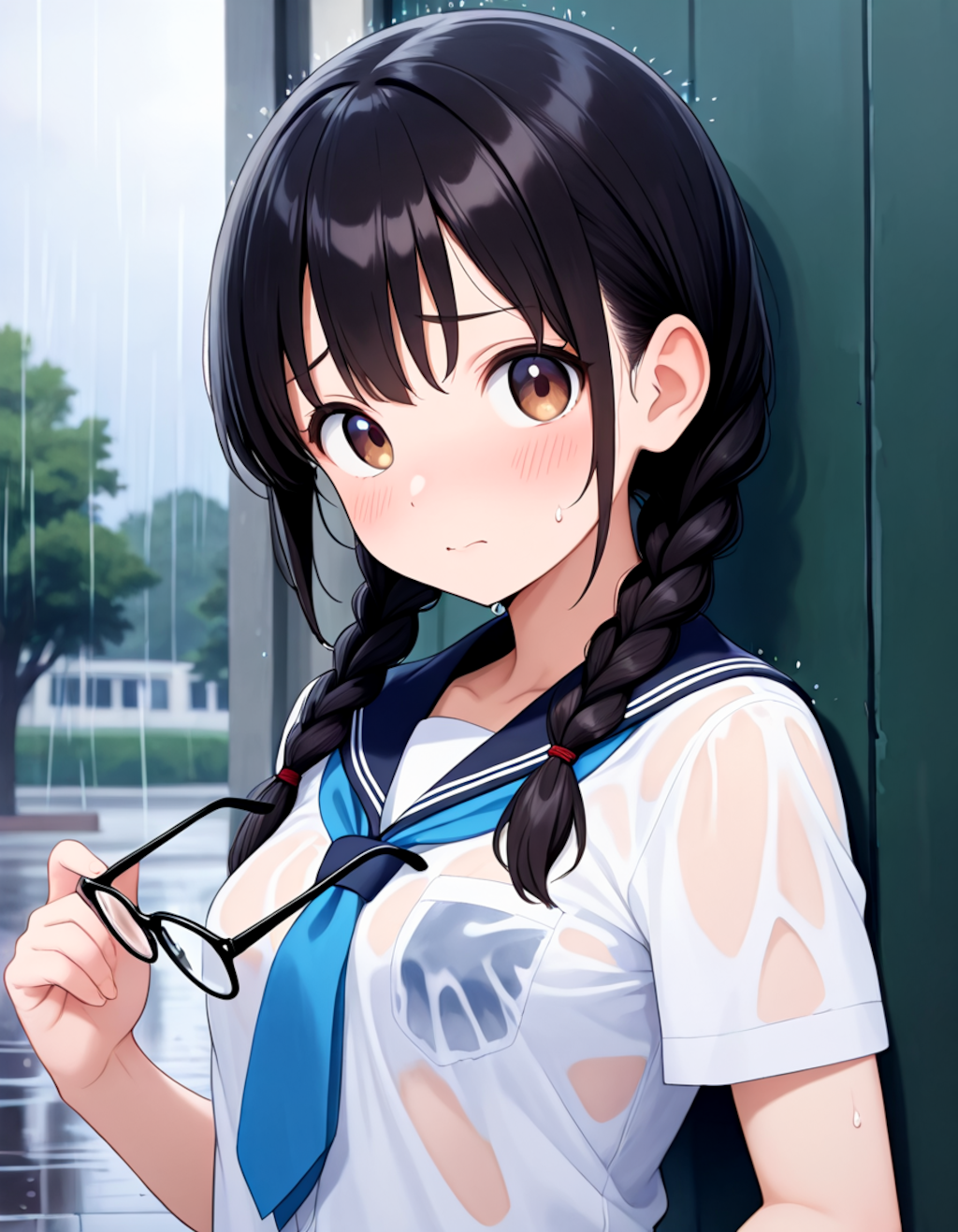 雨で濡れちゃった…