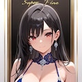 イヤリングと黒髪美少女 3枚目