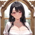 イヤリングと黒髪美少女 4枚目