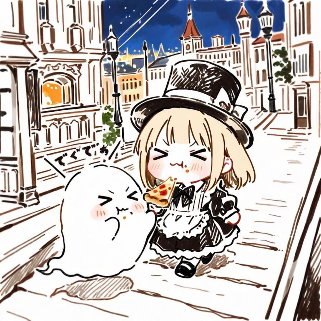 ✨( >ω<)🎩🍕👻✨