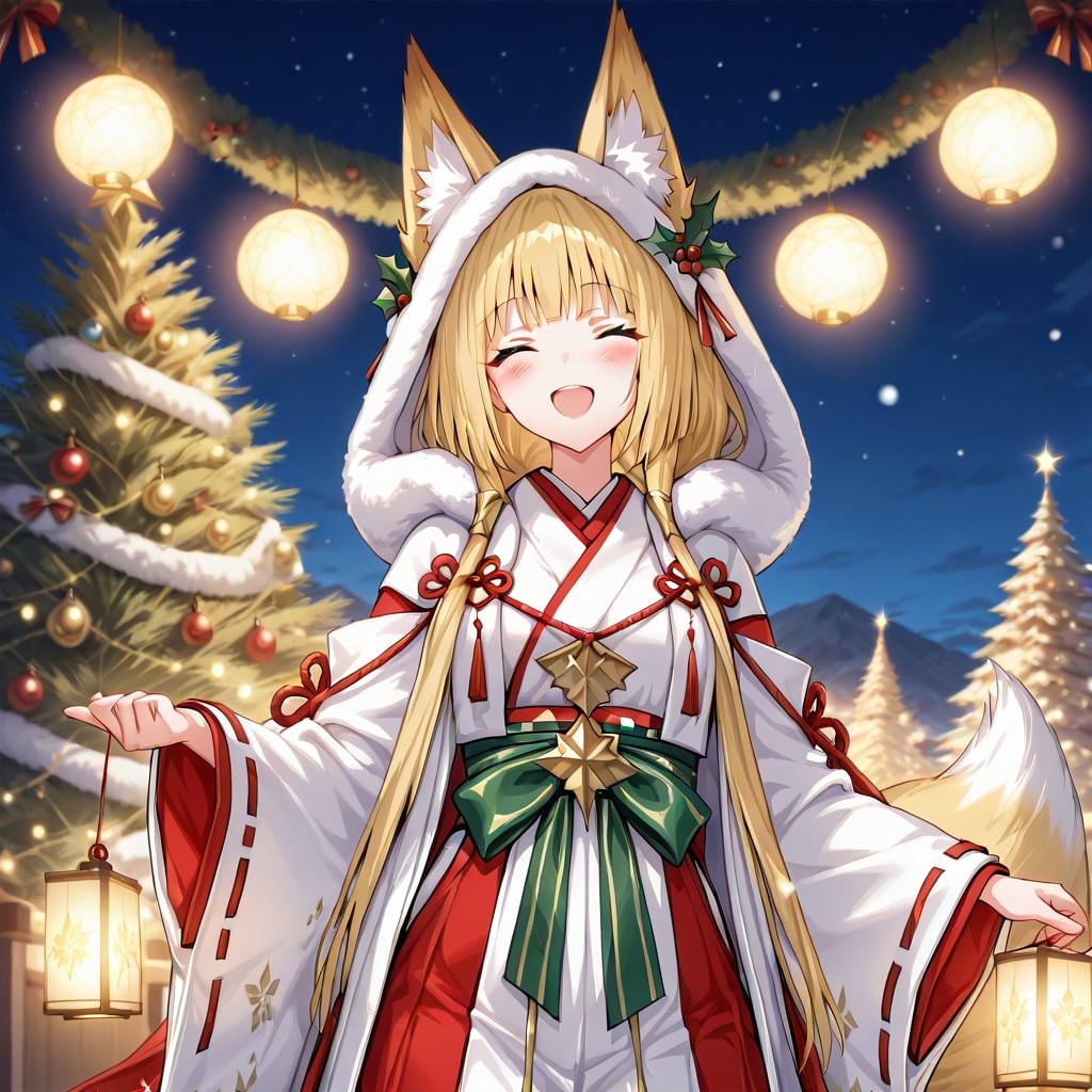 クリスマス狐巫女