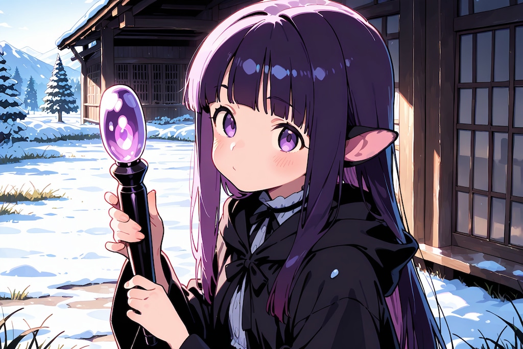 某アニメの紫髪魔法使い（ゴシック調）