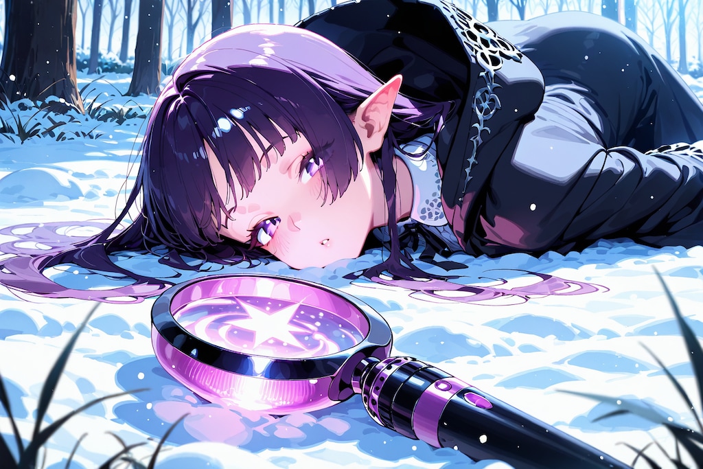 某アニメの紫髪魔法使い（ゴシック調）