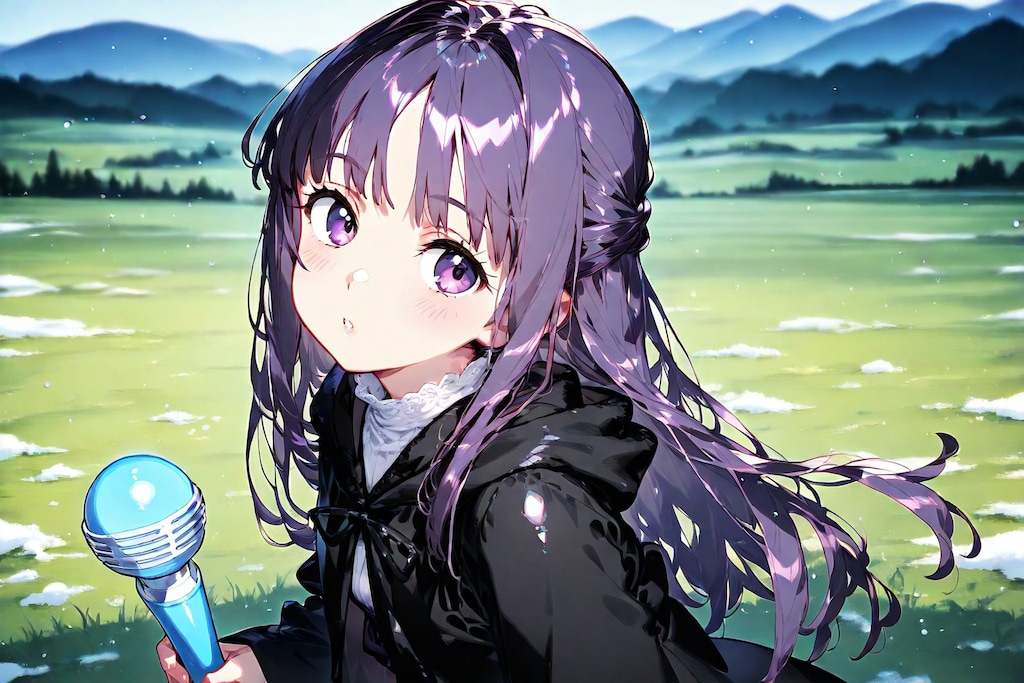 某アニメの紫髪魔法使い（ゴシック調）