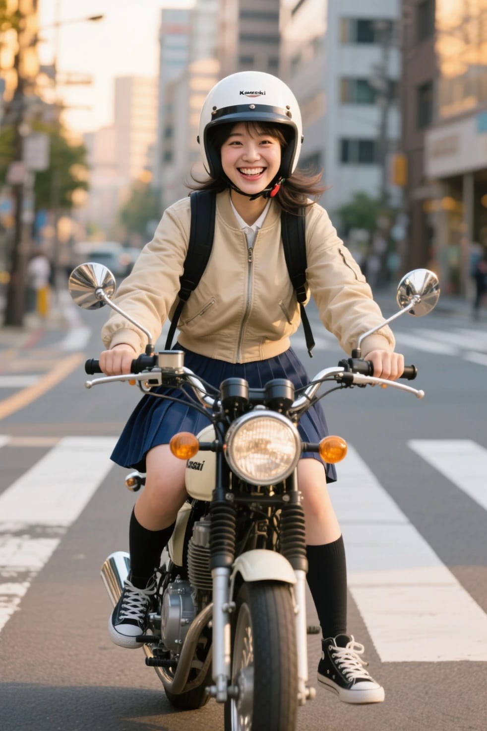 真面目なバイク少女