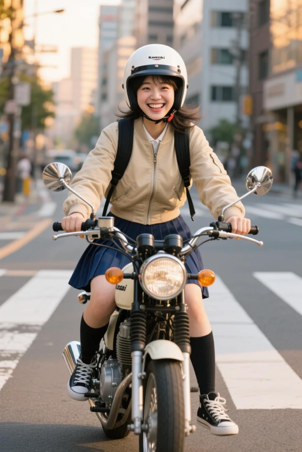 真面目なバイク少女