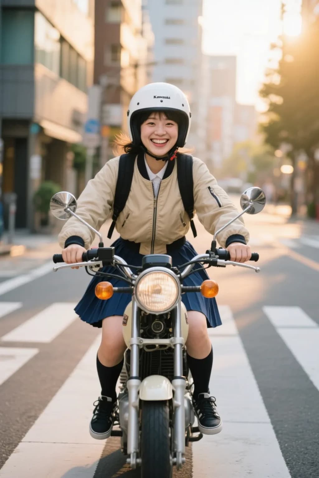 真面目なバイク少女