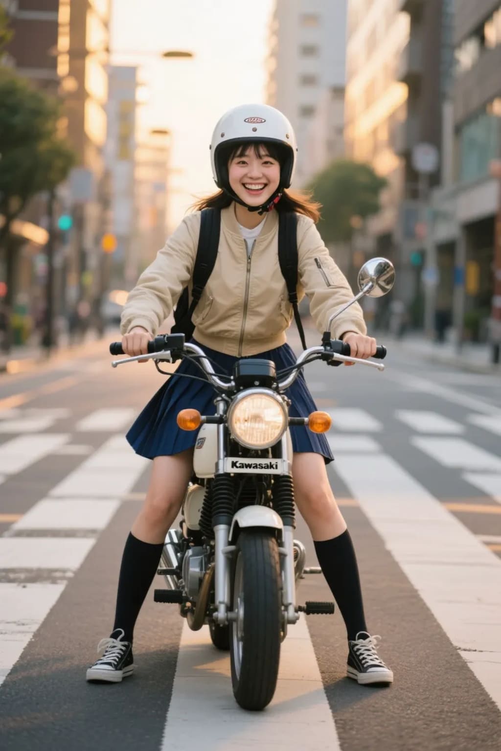 真面目なバイク少女
