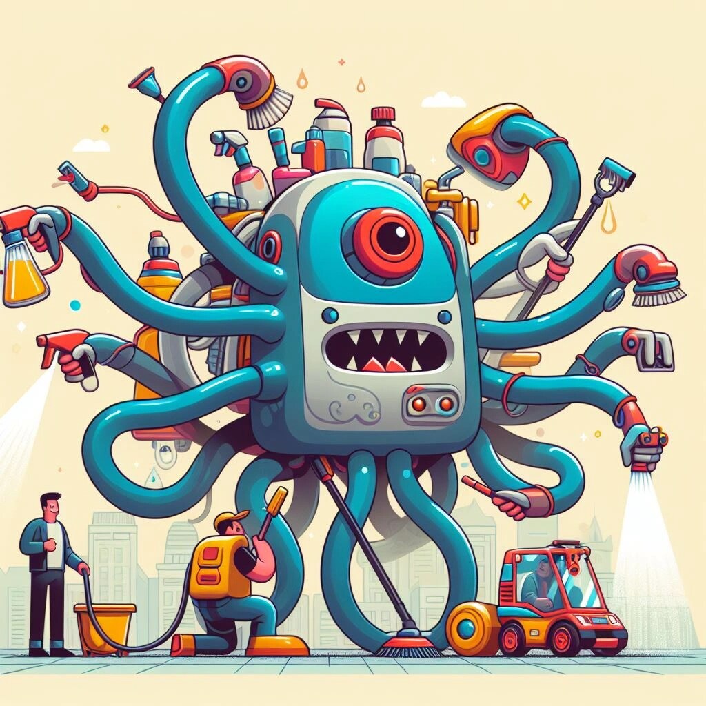 大掃除をするロボット★(４枚）