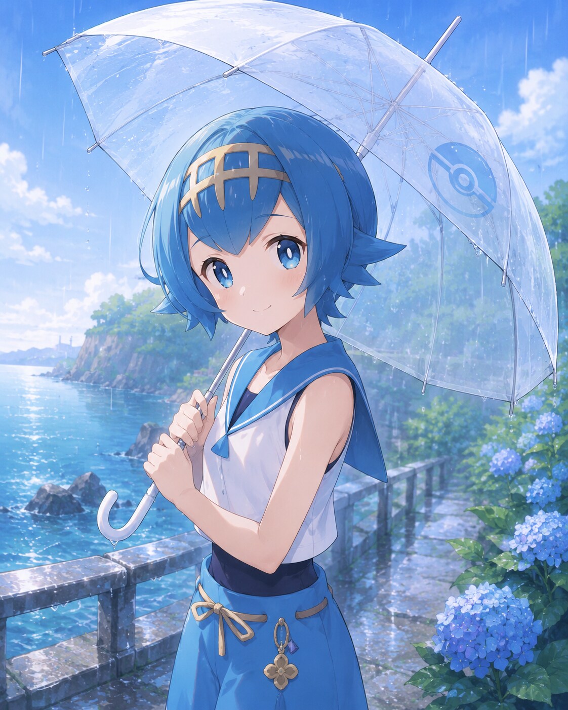 水辺の傘