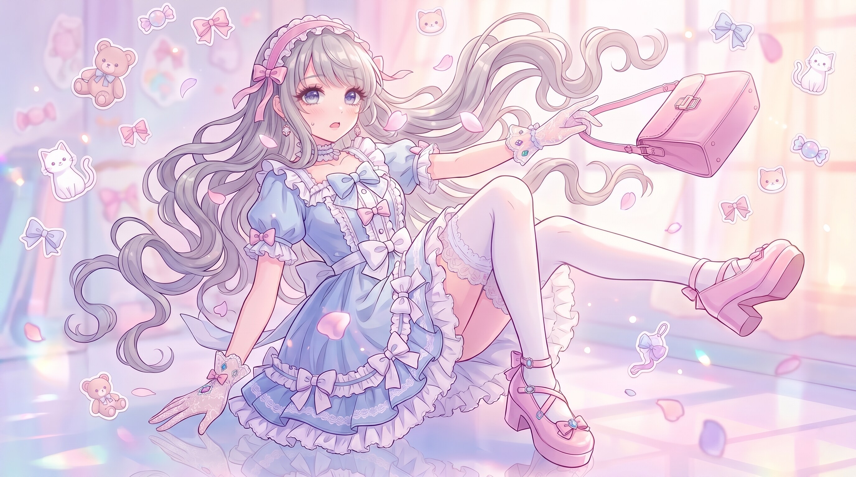 綺羅甘夢の蒼絹装