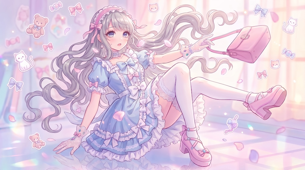 綺羅甘夢の蒼絹装