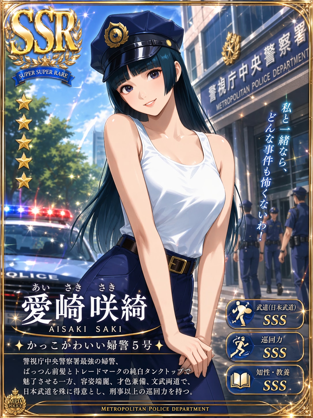 かっこかわいい婦警愛崎咲綺のSSRカード