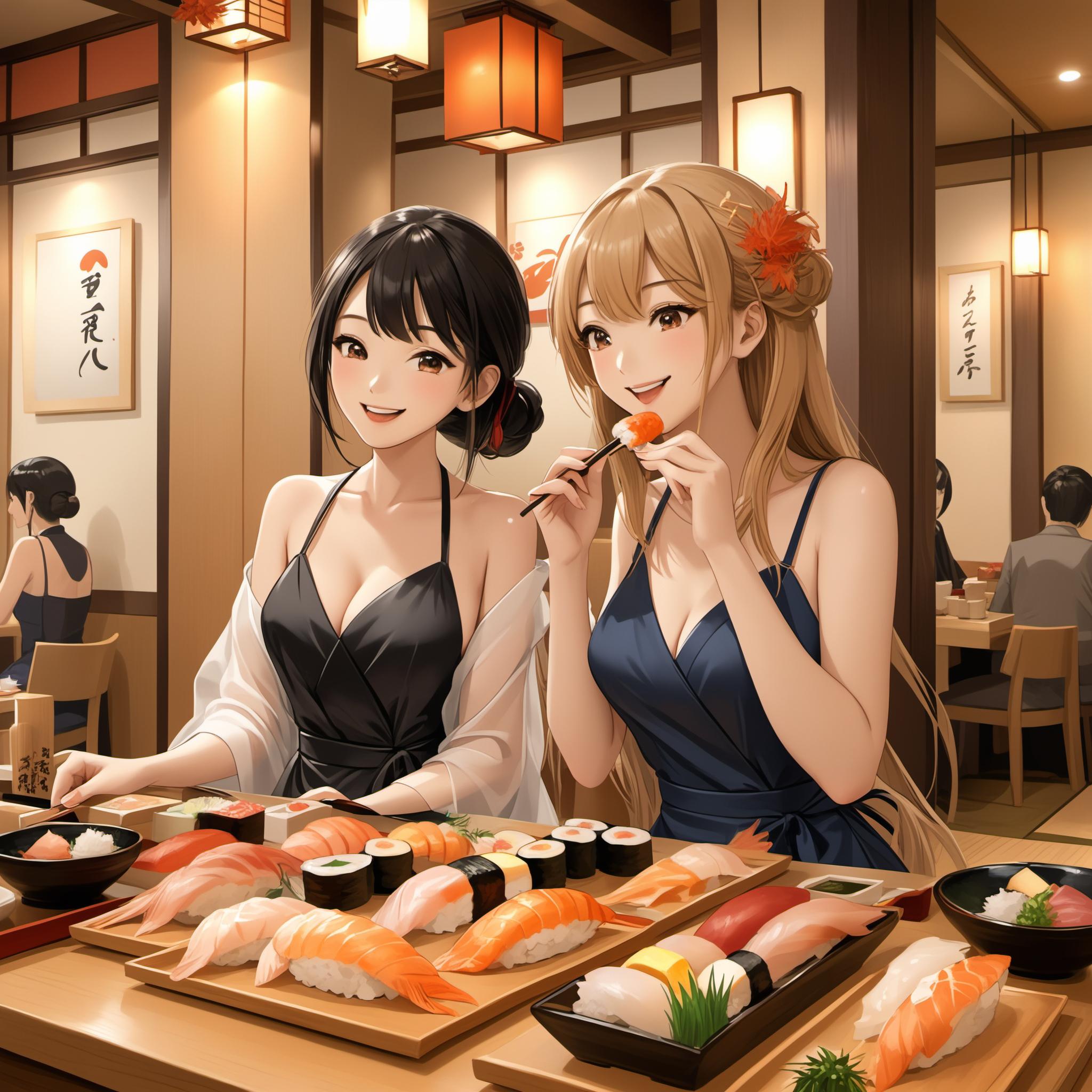 💓お寿司屋さんを貸し切ったよー🍣