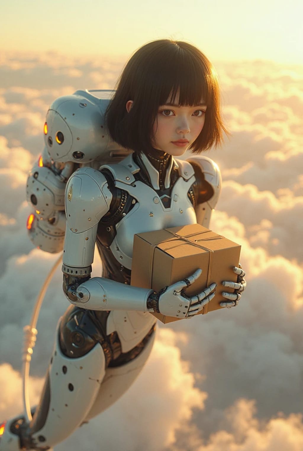 配達中のメカ娘