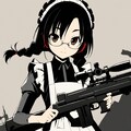メイド服と狙撃銃習熟訓練 2枚目